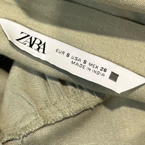 ZARA – Sage Green Button-Down Tunic Size S - Picture 2 of 10